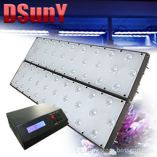 Programmable 120W LED Aquarium Light for Reef Coral No Fan Noise Sunrise/Sunset/Lunar